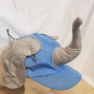 Vintage Dingbats Trucker Hat 1979 Blue With Gray Elephant Adjustable Korea